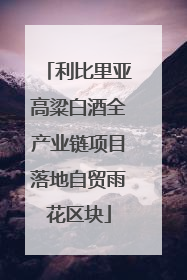 利比里亚高粱白酒全产业链项目落地自贸雨花区块
