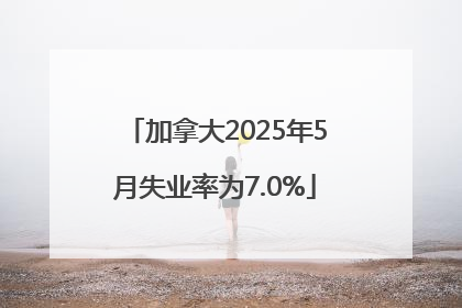 加拿大2025年5月失业率为7.0%