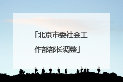 北京市委社会工作部部长调整