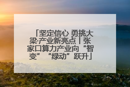坚定信心 勇挑大梁·产业新亮点丨张家口算力产业向“智变”“绿动”跃升