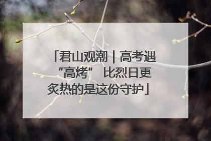 君山观潮｜高考遇“高烤” 比烈日更炙热的是这份守护