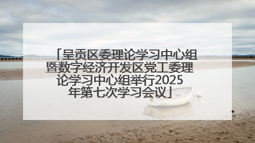 呈贡区委理论学习中心组暨数字经济开发区党工委理论学习中心组举行2025年第七次学习会议