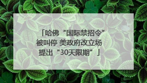 哈佛“国际禁招令”被叫停 美政府改立场提出“30天限期”