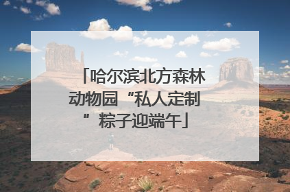 哈尔滨北方森林动物园“私人定制”粽子迎端午