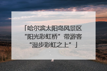 哈尔滨太阳岛风景区“阳光彩虹桥”带游客“漫步彩虹之上”