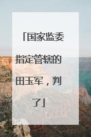 国家监委指定管辖的田玉军，判了
