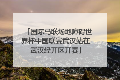 国际马联场地障碍世界杯中国联赛武汉站在武汉经开区开赛