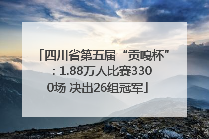 四川省第五届“贡嘎杯”：1.88万人比赛3300场 决出26组冠军
