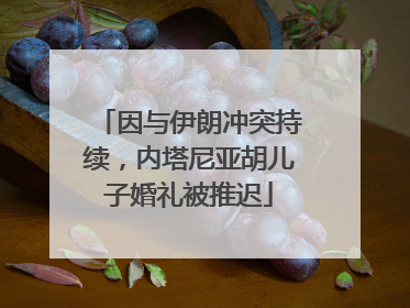 因与伊朗冲突持续，内塔尼亚胡儿子婚礼被推迟