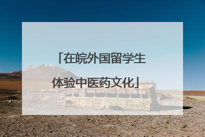 在皖外国留学生体验中医药文化
