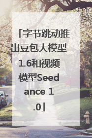 字节跳动推出豆包大模型1.6和视频模型Seedance 1.0