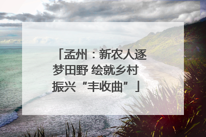 孟州：新农人逐梦田野 绘就乡村振兴“丰收曲”