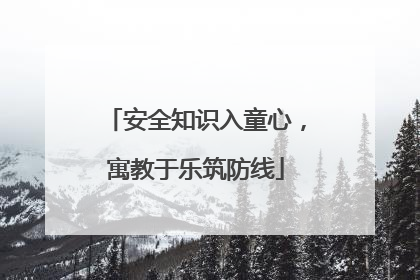安全知识入童心，寓教于乐筑防线