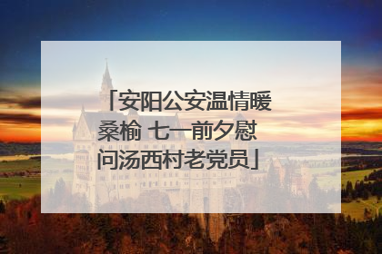 安阳公安温情暖桑榆 七一前夕慰问汤西村老党员