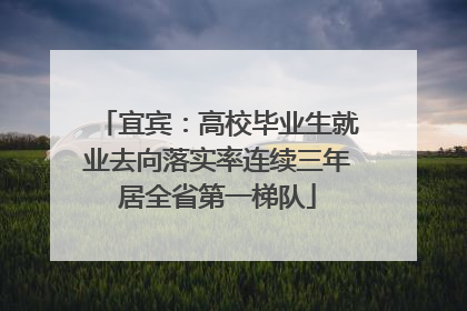 宜宾：高校毕业生就业去向落实率连续三年居全省第一梯队