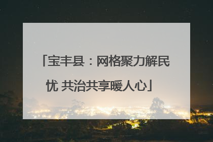 宝丰县：网格聚力解民忧 共治共享暖人心