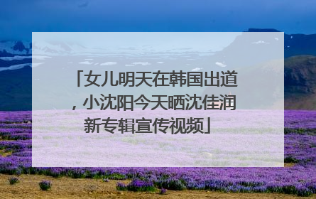 女儿明天在韩国出道，小沈阳今天晒沈佳润新专辑宣传视频