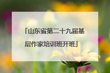 山东省第二十九届基层作家培训班开班