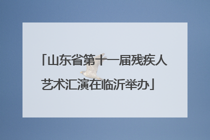 山东省第十一届残疾人艺术汇演在临沂举办