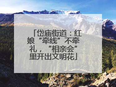 岱庙街道：红娘“牵线”不牵礼，“相亲会”里开出文明花