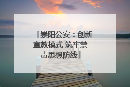 崇阳公安：创新宣教模式 筑牢禁毒思想防线