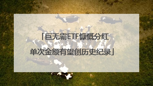 巨无霸ETF慷慨分红 单次金额有望创历史纪录