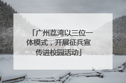 广州荔湾以三位一体模式，开展征兵宣传进校园活动