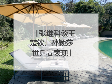 张继科谈王楚钦、孙颖莎世乒赛表现