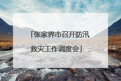 张家界市召开防汛救灾工作调度会