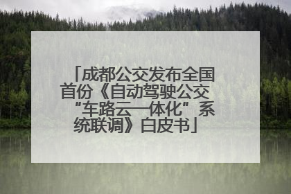 成都公交发布全国首份《自动驾驶公交“车路云一体化”系统联调》白皮书
