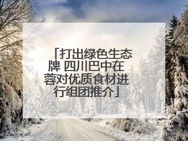 打出绿色生态牌 四川巴中在蓉对优质食材进行组团推介