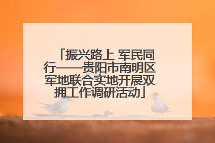 振兴路上 军民同行——贵阳市南明区军地联合实地开展双拥工作调研活动