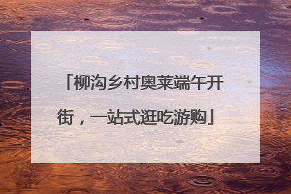 柳沟乡村奥莱端午开街，一站式逛吃游购