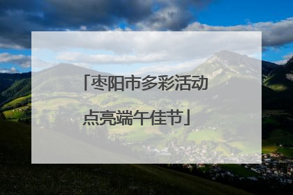 枣阳市多彩活动点亮端午佳节