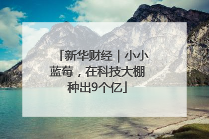 新华财经｜小小蓝莓，在科技大棚种出9个亿
