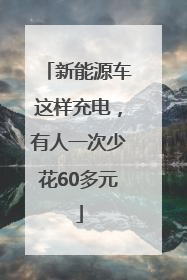 新能源车这样充电，有人一次少花60多元