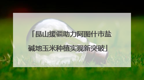 昆山援疆助力阿图什市盐碱地玉米种植实现新突破