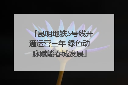 昆明地铁5号线开通运营三年 绿色动脉赋能春城发展