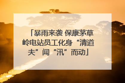 暴雨来袭 保康茅草岭电站员工化身“清道夫”闻“汛”而动