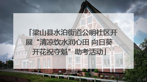 梁山县水泊街道公明社区开展“清凉饮水润心田 向日葵开花祝夺魁”助考活动