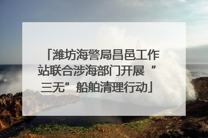 潍坊海警局昌邑工作站联合涉海部门开展“三无”船舶清理行动
