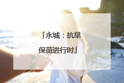 永城：抗旱保苗进行时