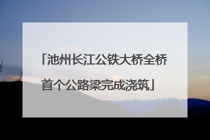池州长江公铁大桥全桥首个公路梁完成浇筑