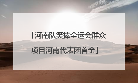 河南队笑捧全运会群众项目河南代表团首金