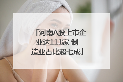 河南A股上市企业达111家 制造业占比超七成