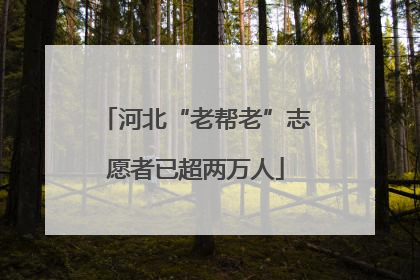 河北“老帮老”志愿者已超两万人