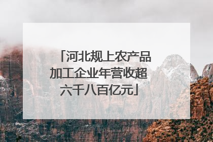 河北规上农产品加工企业年营收超六千八百亿元