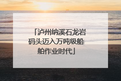 泸州纳溪石龙岩码头迈入万吨级船舶作业时代