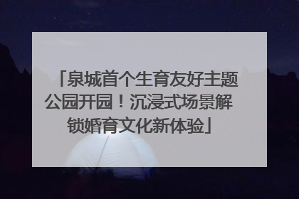 泉城首个生育友好主题公园开园！沉浸式场景解锁婚育文化新体验
