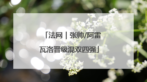 法网｜张帅/阿雷瓦洛晋级混双四强